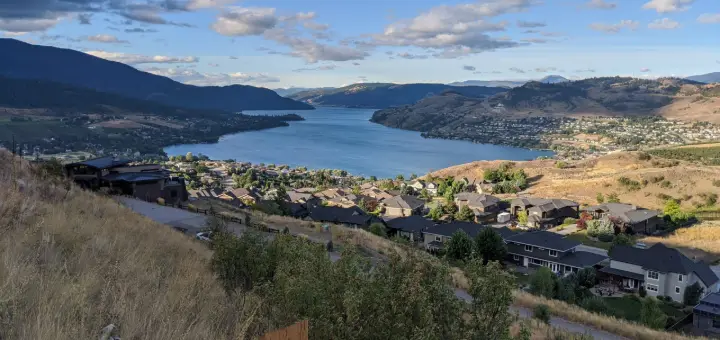 Okanagan Lake at sunrise from Vernon