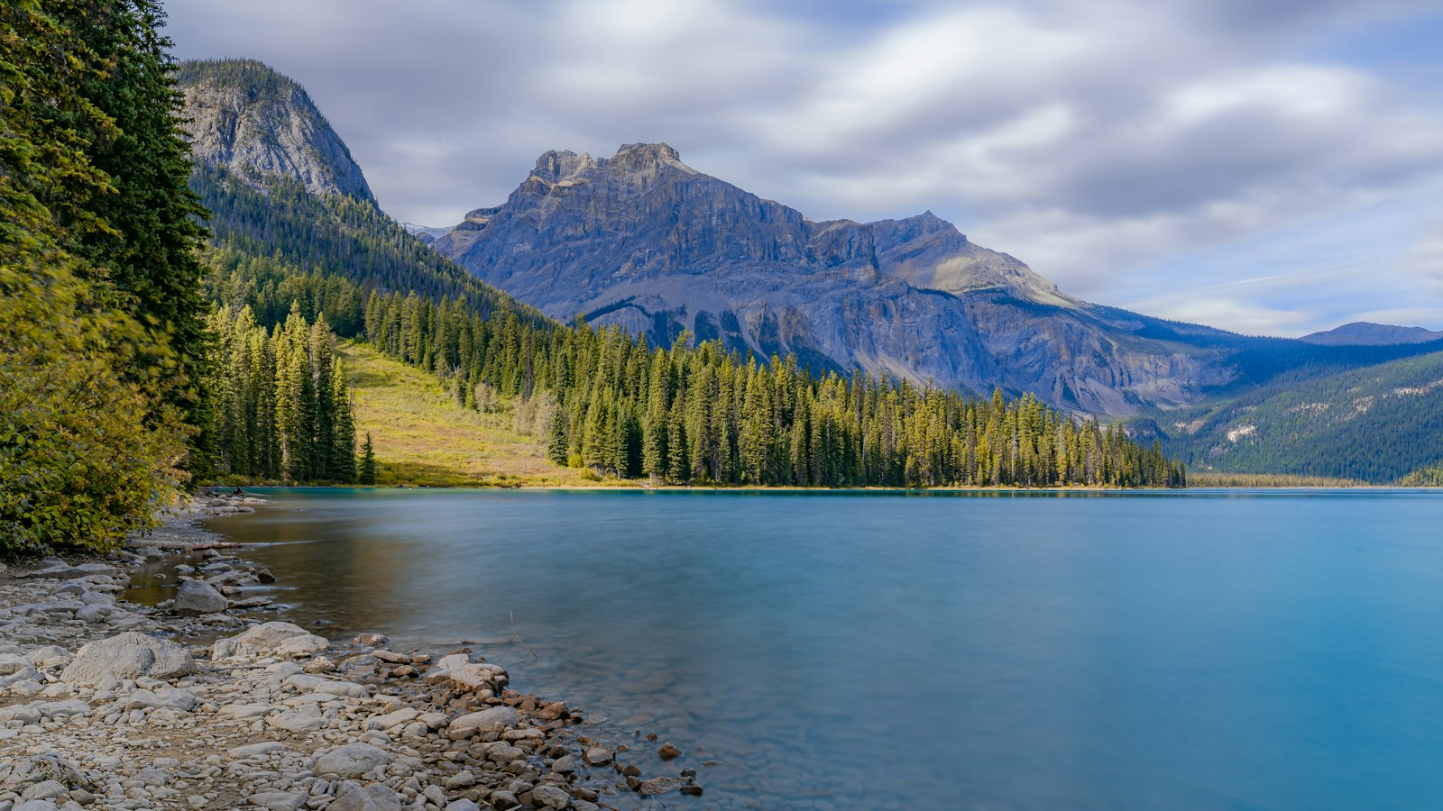 Turquoise water of Kalamalka Lake at the edge of Coldstream, BC