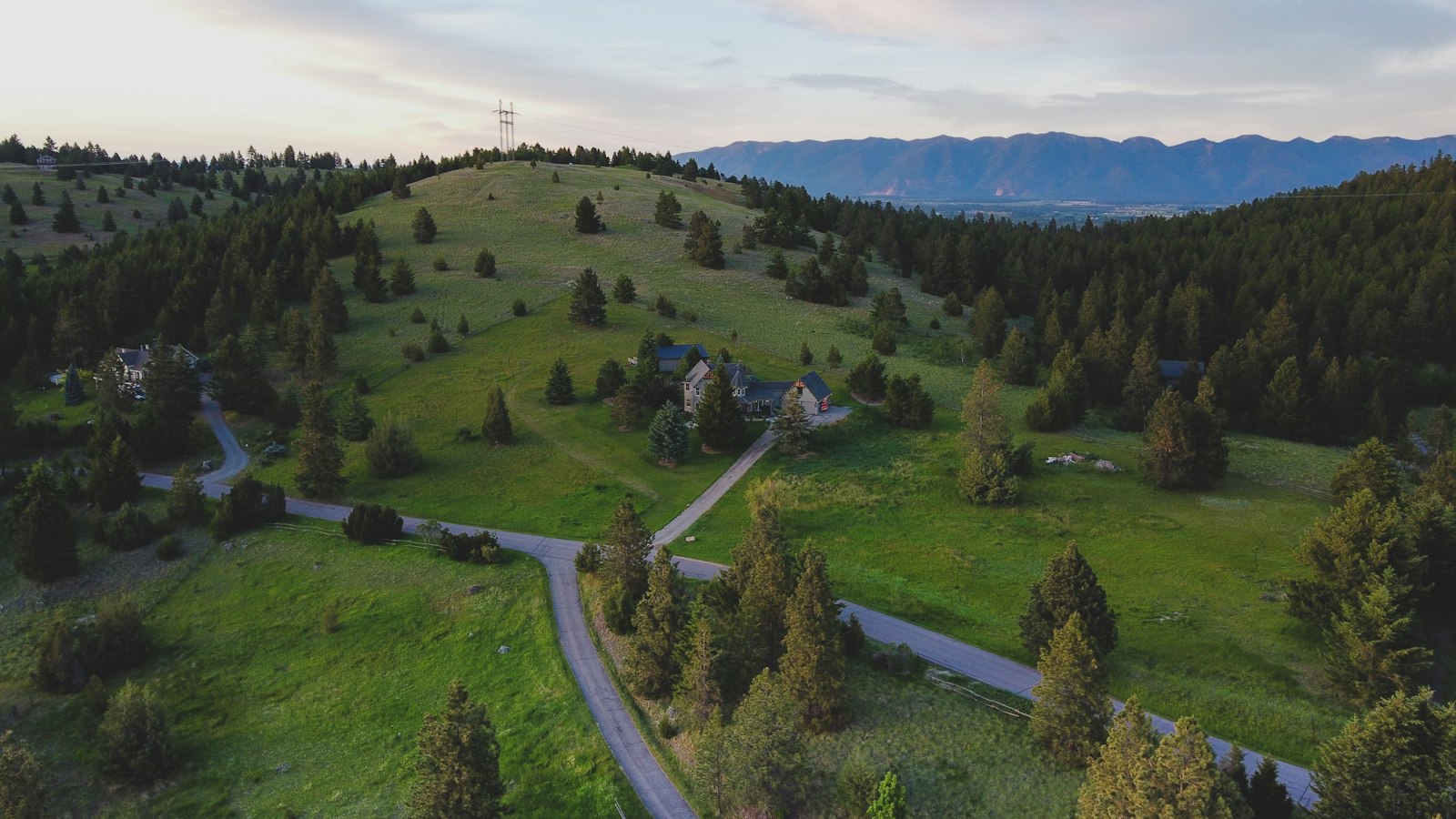 Homes on a pine-covered hillside near Vernon, BC, showing the wildland-urban interface