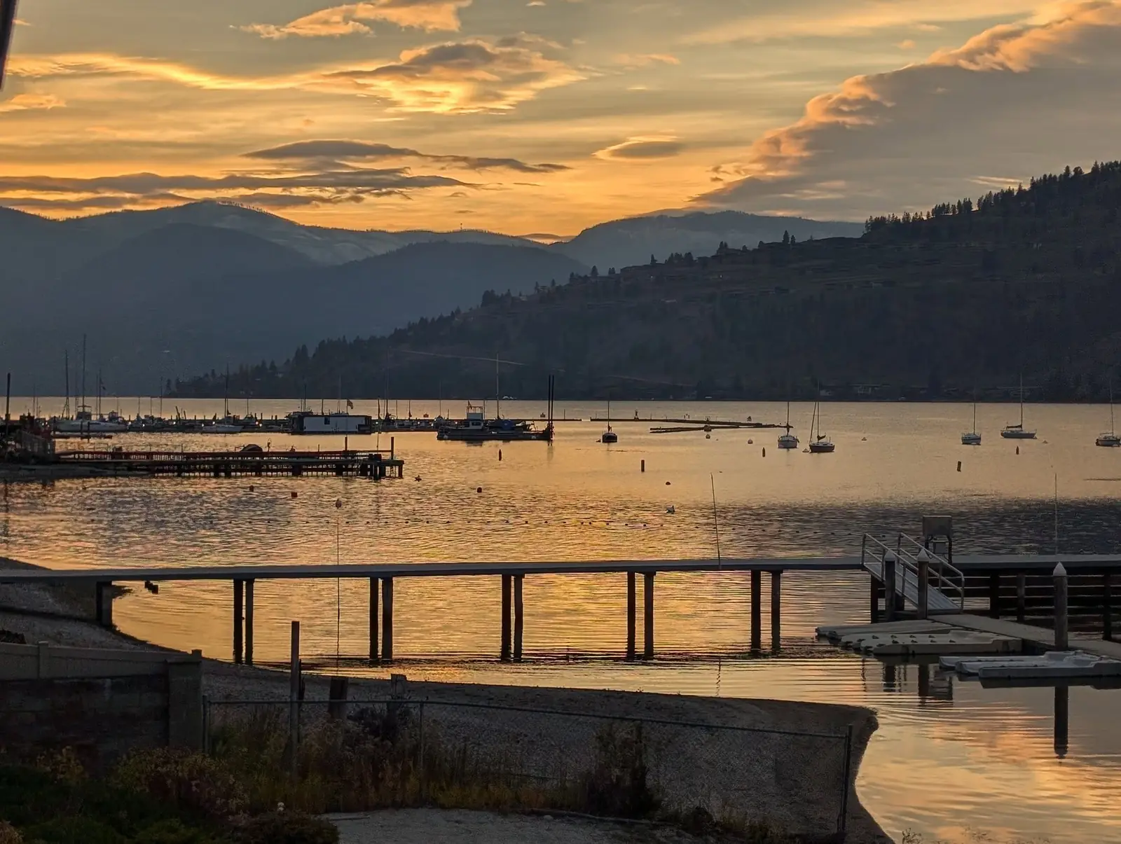 Sunset over Okanagan Lake from Okanagan Landing, Vernon